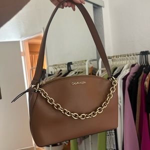 Calvin Klein brown shoulder bag